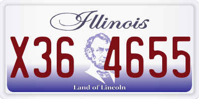 IL license plate X364655