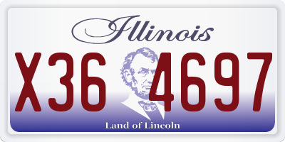 IL license plate X364697