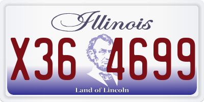 IL license plate X364699