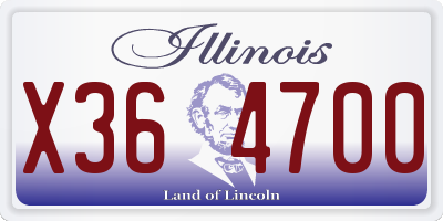 IL license plate X364700