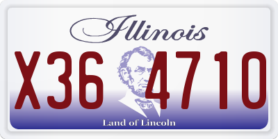 IL license plate X364710
