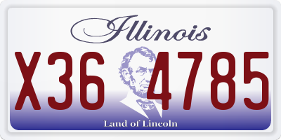 IL license plate X364785