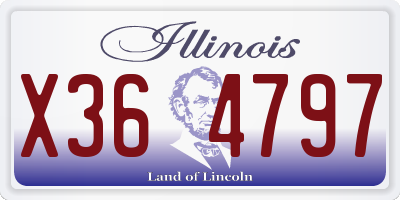 IL license plate X364797