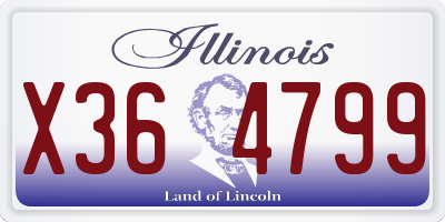 IL license plate X364799