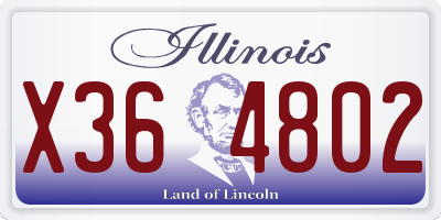 IL license plate X364802