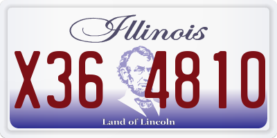 IL license plate X364810