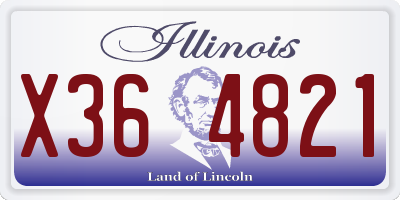 IL license plate X364821