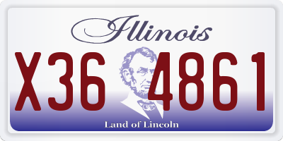 IL license plate X364861