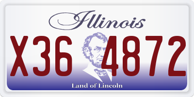 IL license plate X364872