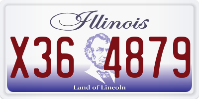 IL license plate X364879