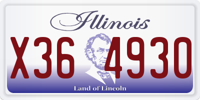 IL license plate X364930