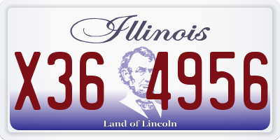 IL license plate X364956