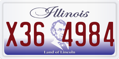 IL license plate X364984