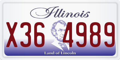 IL license plate X364989