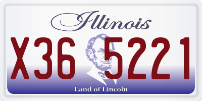IL license plate X365221