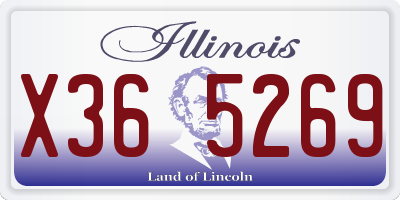 IL license plate X365269