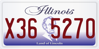 IL license plate X365270
