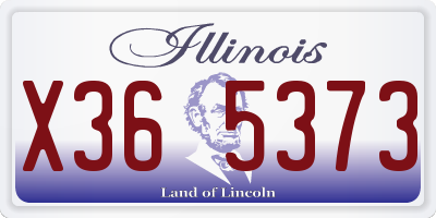 IL license plate X365373