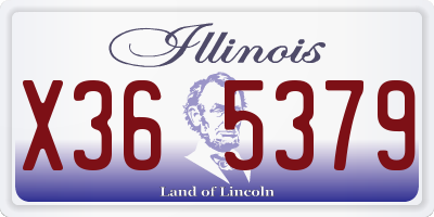 IL license plate X365379