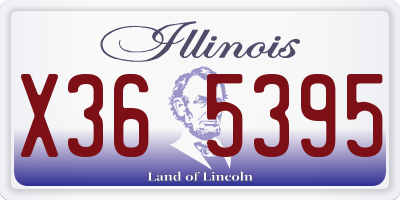 IL license plate X365395