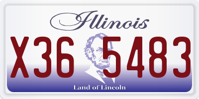 IL license plate X365483