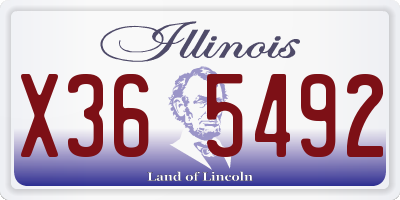 IL license plate X365492