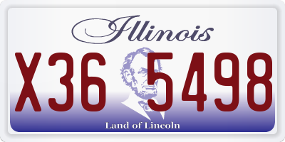 IL license plate X365498