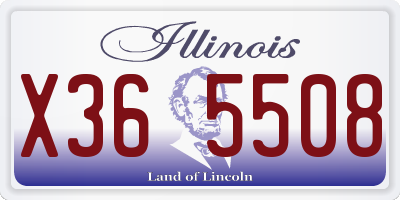 IL license plate X365508