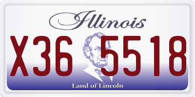 IL license plate X365518