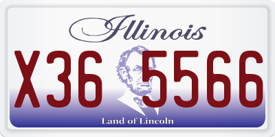 IL license plate X365566