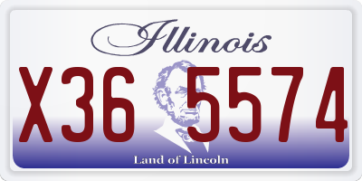 IL license plate X365574