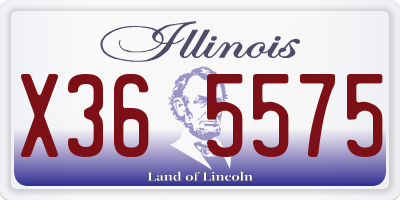 IL license plate X365575