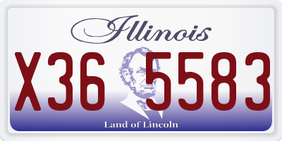 IL license plate X365583