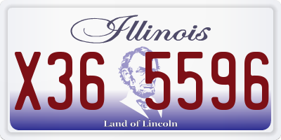 IL license plate X365596