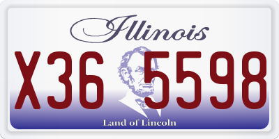 IL license plate X365598