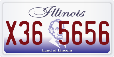 IL license plate X365656