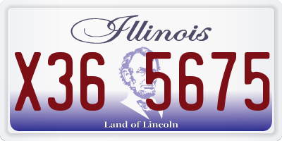 IL license plate X365675