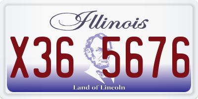 IL license plate X365676