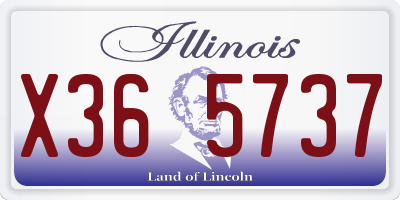 IL license plate X365737