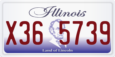 IL license plate X365739