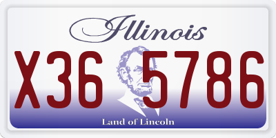 IL license plate X365786