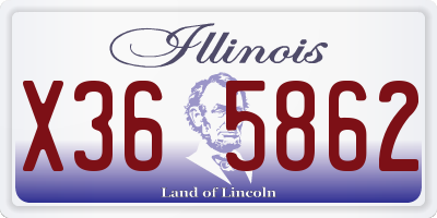 IL license plate X365862