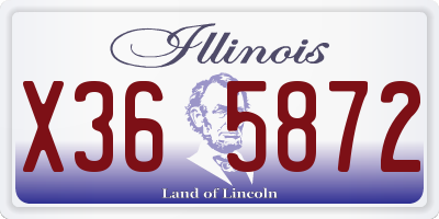 IL license plate X365872