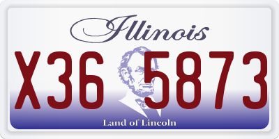 IL license plate X365873