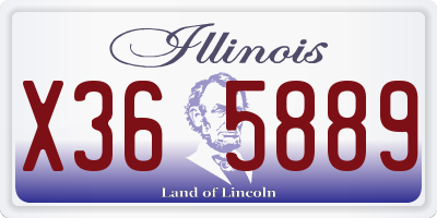 IL license plate X365889