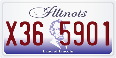 IL license plate X365901