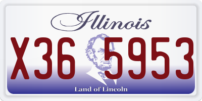 IL license plate X365953