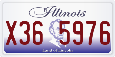 IL license plate X365976