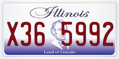 IL license plate X365992
