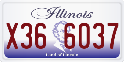 IL license plate X366037
